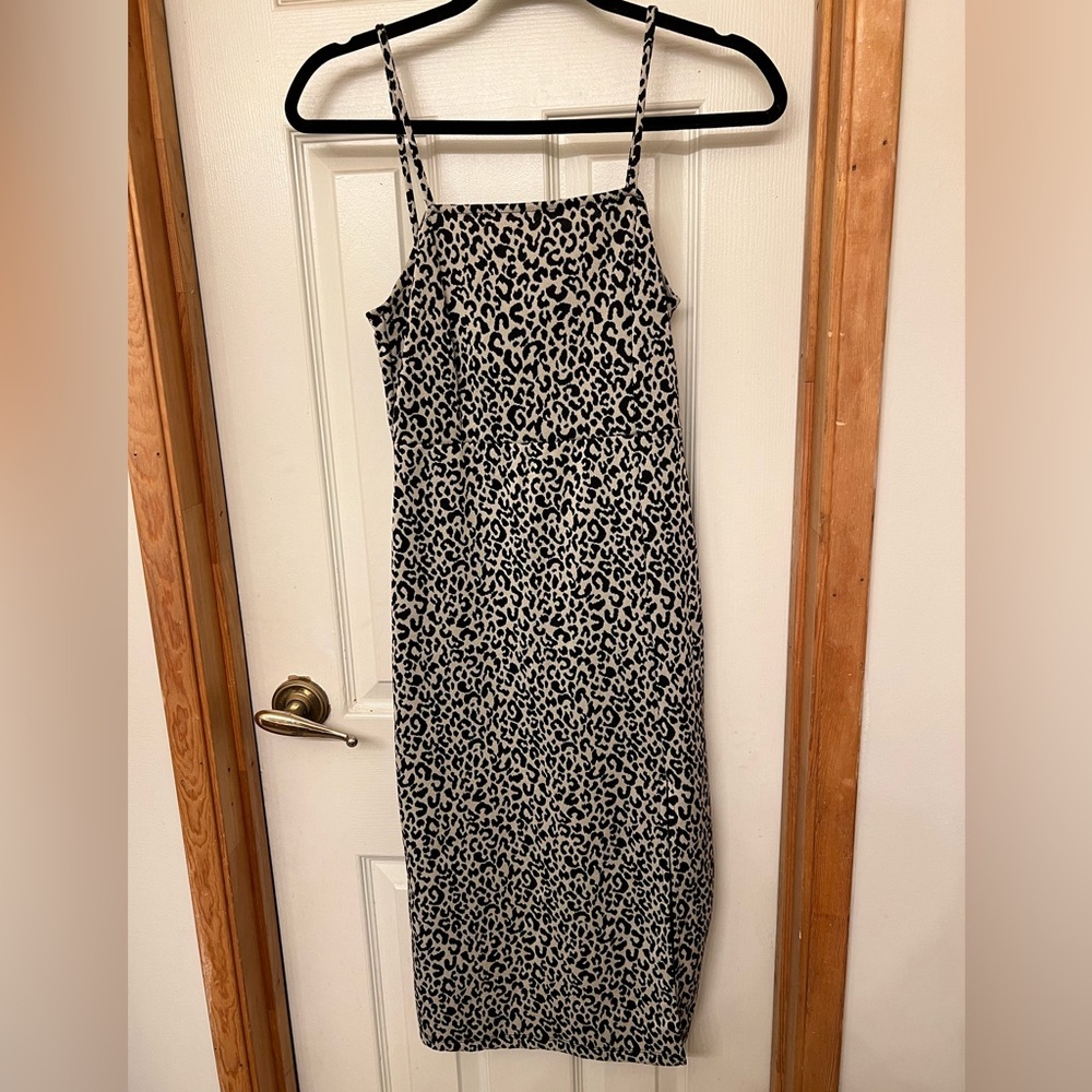 Zara leopard print midi dress